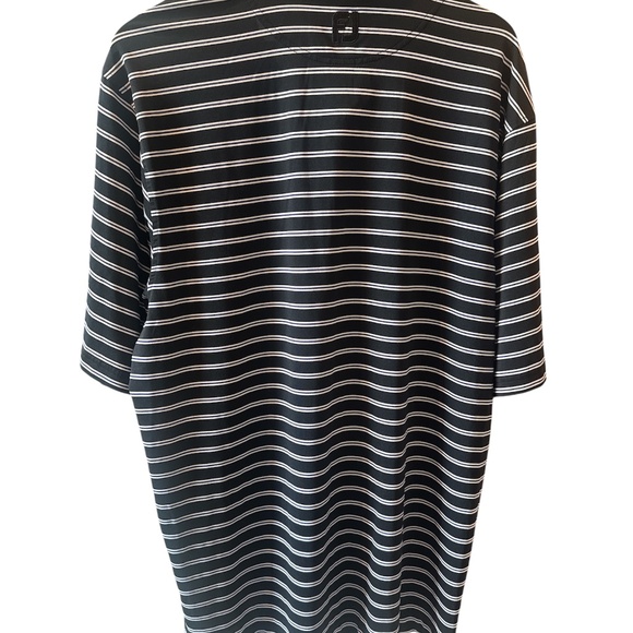FootJoy Polo Shirt Mens Large Performance Golf Lightweight Striped Stretch - Picture 5 of 6